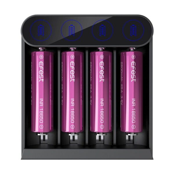 Φορτιστής Μπαταριών Efest Slim K4 με 4 Θέσεις και Ένδειξη Φόρτισης