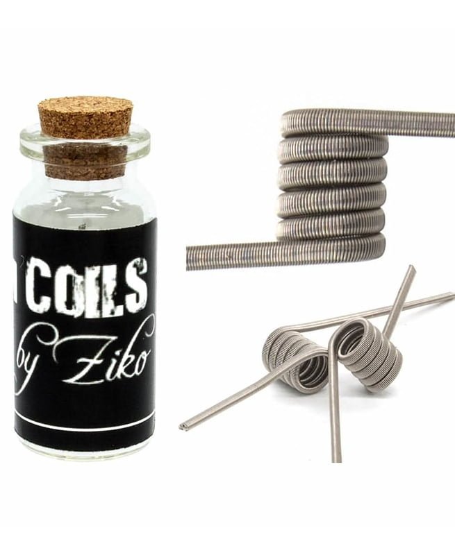 PREMADE COILS FUSED CLAPTON 0.35OHM N80/V2A HANDMADE BY ZIKO