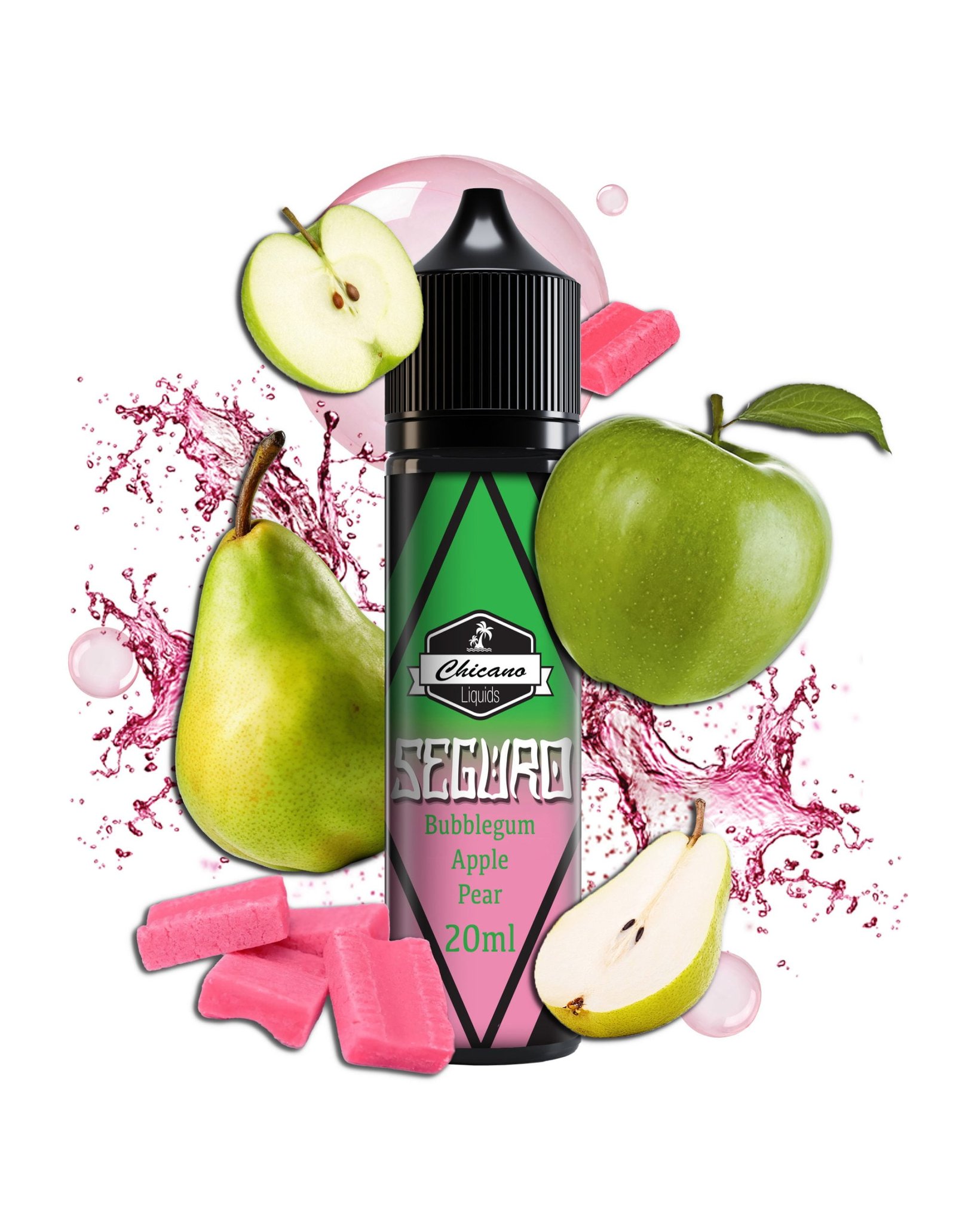 CHICANO LIQUIDS - Seguro Bubblegum Apple Pear 20/60ml - Image 2