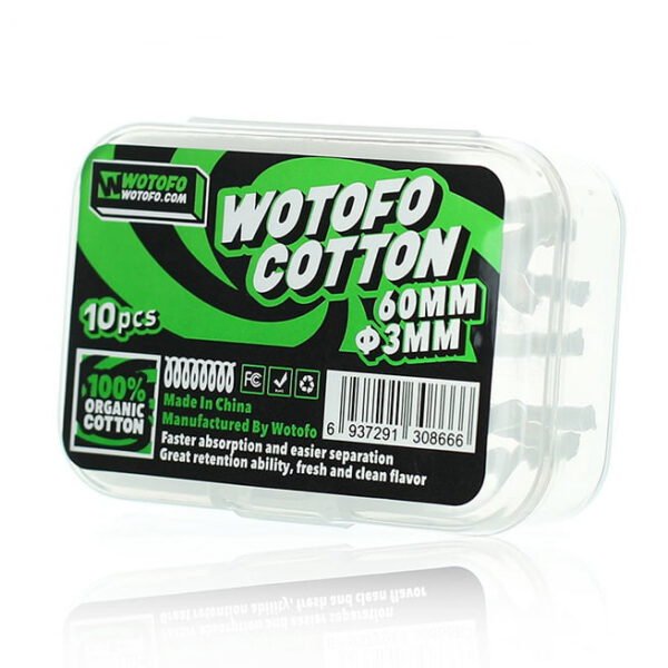 COTTON 60MM X 3MM 30ΤΕΜ. BY WOTOFO
