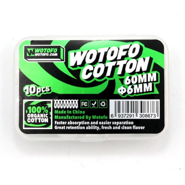 COTTON 60MM X 6MM 10ΤΕΜ. BY WOTOFO