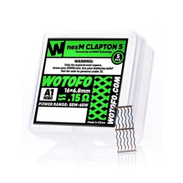 Profile M RTA NexMESH Clapton S Mesh Coil – Ni80 + A1, 0.15ohm (5 PCS) – Wotofo
