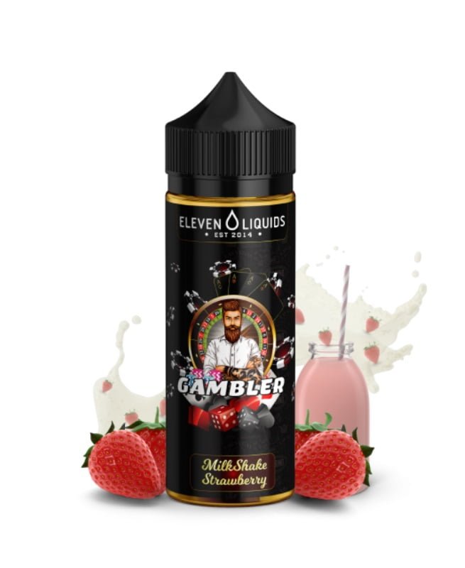 Gambler - Milkshake Strawberry 24/120ML By Eleven Liquids