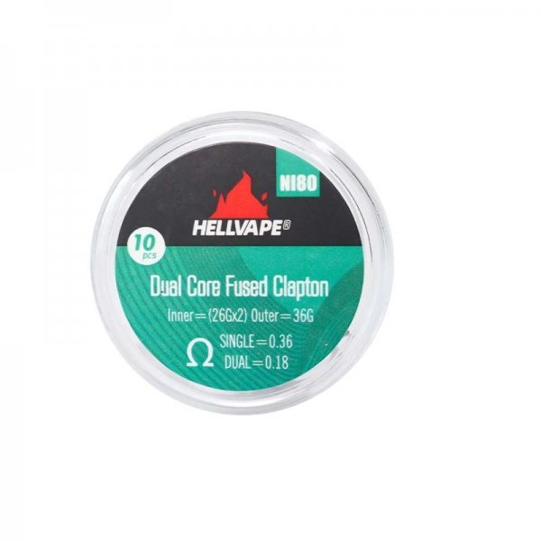 NI80 Dual Core Fused Claptons Coils pre-built (10τμχ) - Hellvape