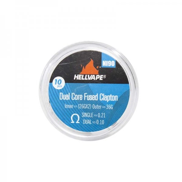 NI90 Dual core Fused Clapton Coil pre-built (10τμχ) - Hellvape