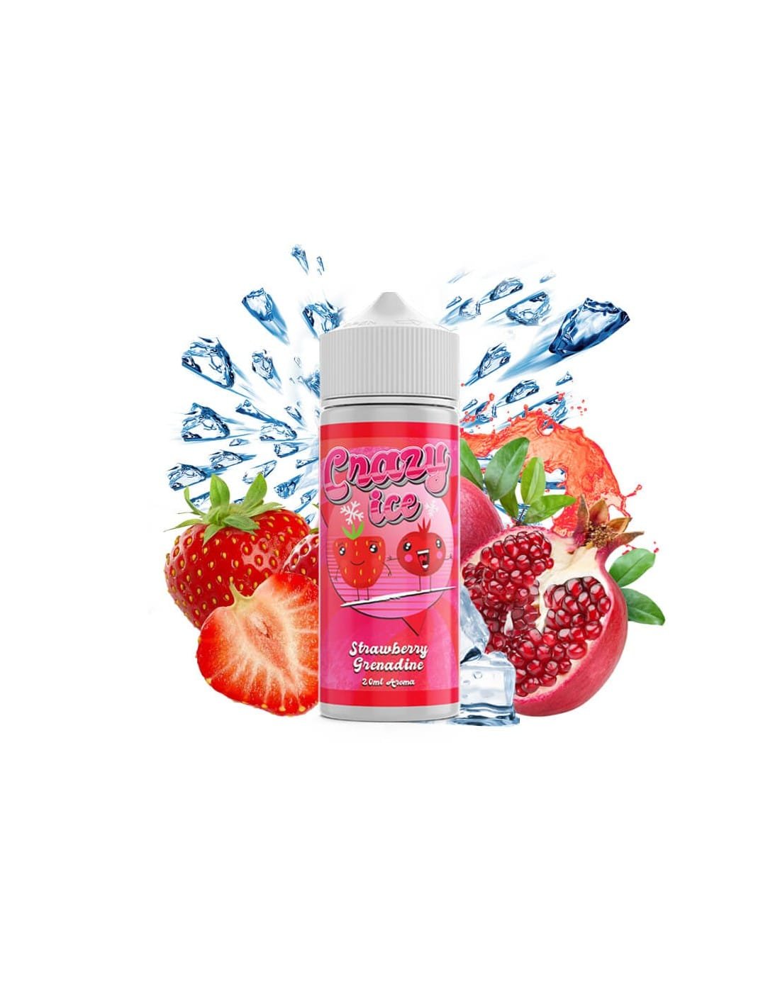 Steam City Crazy Ice Strawberry Grenadine Flavour Shot 20/120ml - Image 2