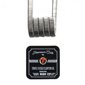 Triple Fused Clapton DL Ni80 0.30Ω New Version (10pcs) - Fumytech
